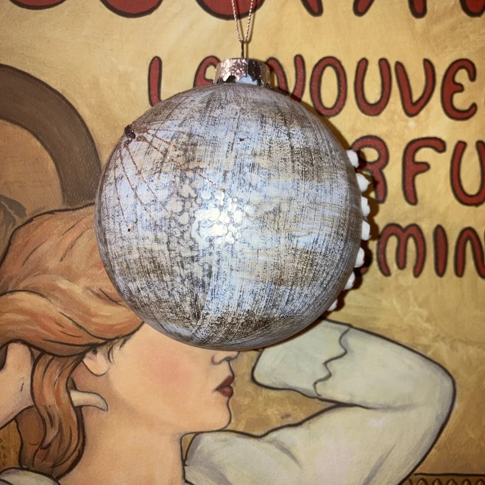 Holiday Ornament -  Silver and Gold